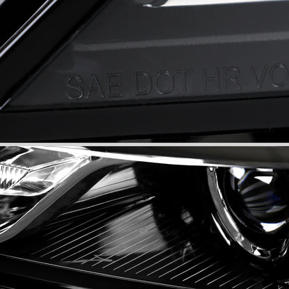 2014-2020 Chevy Impala Factory Style Projector Headlights - Driver Side (Jet Black Housing / Clear Lens)