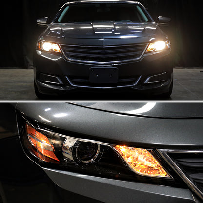 2014-2020 Chevy Impala Factory Style Projector Headlight - Passenger Side (Jet Black Housing / Clear Lens)