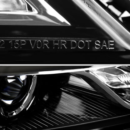 2014-2020 Chevy Impala Factory Style Projector Headlight - Passenger Side (Jet Black Housing / Clear Lens)