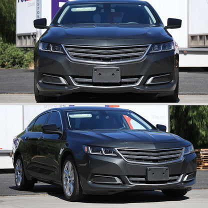 2014-2020 Chevy Impala Full LED DRL Sequential Headlights (Matte Black Housing / Clear Lens)