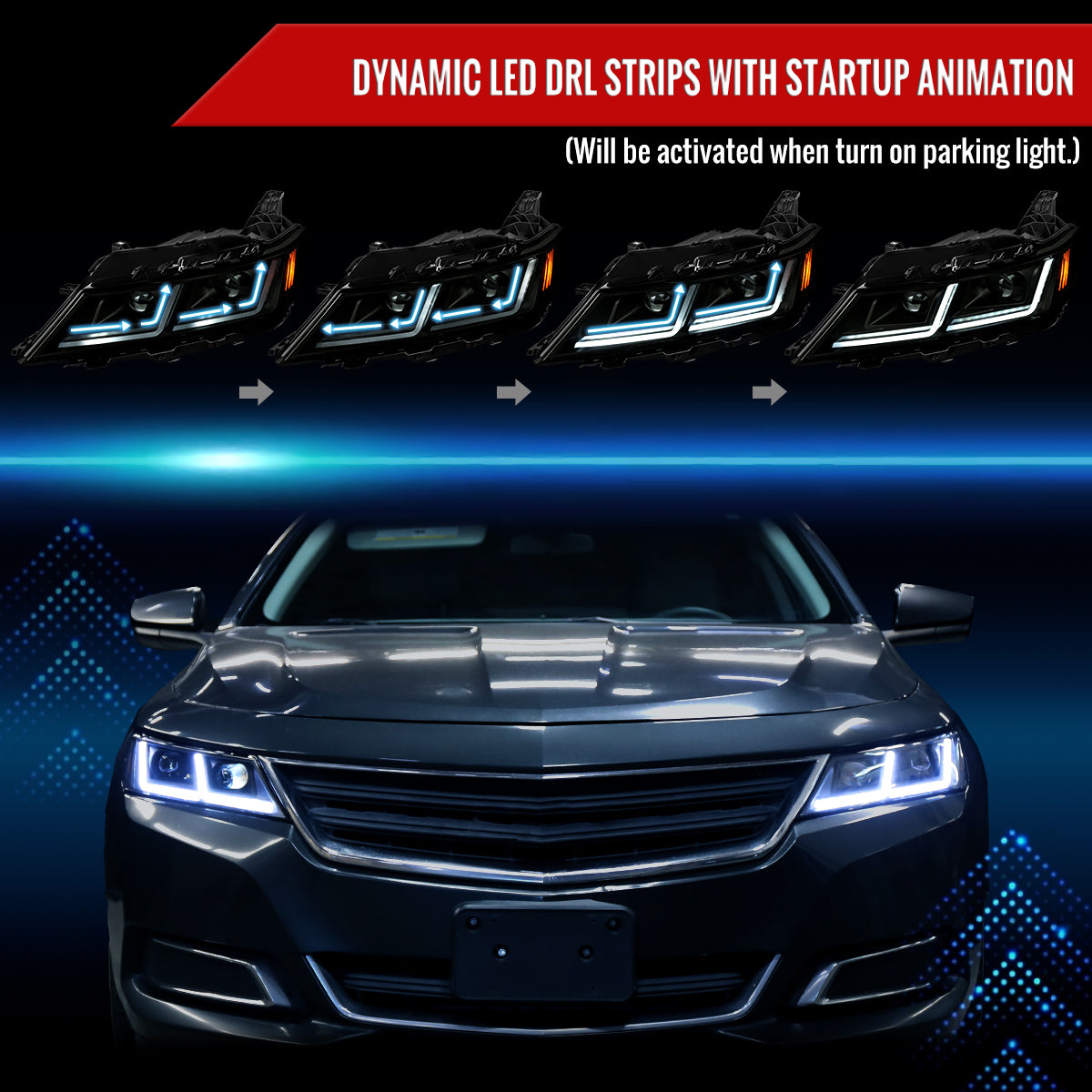 1999-2002 Chevrolet Silverado/ 2000-2006 Tahoe/Suburban Factory Style Headlights w/ Bumper Light Assembly (Glossy Black Housing / Smoked Lens)
