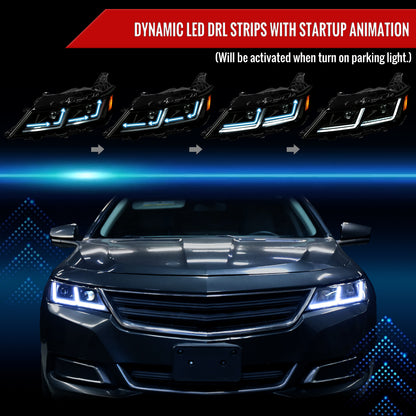 1999-2002 Chevrolet Silverado/ 2000-2006 Tahoe/Suburban Factory Style Headlights w/ Bumper Light Assembly (Glossy Black Housing / Smoked Lens)