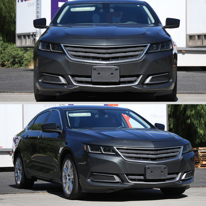 2014-2020 Chevy Impala Full LED DRL Sequential Headlights (Black Housing / Smoked Lens)