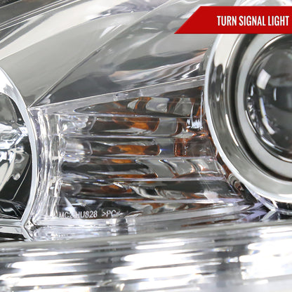 2006-2010 Lexus IS250/IS350 SMD LED Light Strip Projector Headlights (Chrome Housing/Clear Lens)