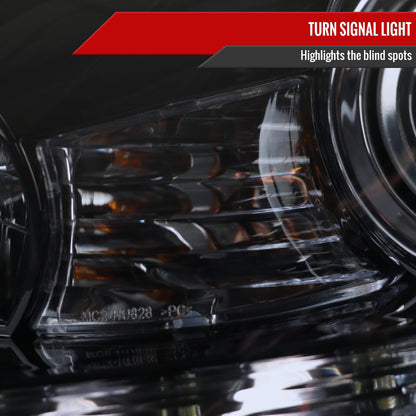 2006-2010 Lexus IS250/IS350 SMD LED Light Strip Projector Headlights w/ Sequential Turn Signals (Glossy Black Housing/Smoked Lens)