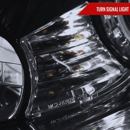2006-2010 Lexus IS250/IS350 SMD LED Light Strip Projector Headlights w/ LED Turn Signal Lights (Glossy Black Housing/Smoked Lens)