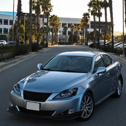 2006-2010 Lexus IS250/IS350 SMD LED Light Strip Projector Headlights w/ LED Turn Signal Lights (Glossy Black Housing/Smoked Lens)