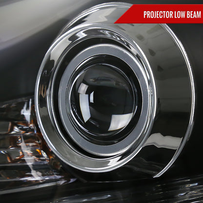 2006-2010 Lexus IS250/IS350 SMD LED Light Strip Projector Headlights w/ LED Turn Signal Lights (Matte Black Housing/Clear Lens)