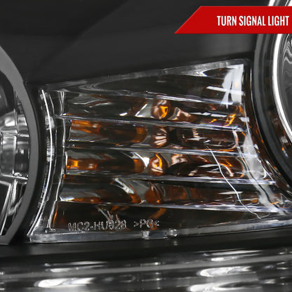 2006-2010 Lexus IS250/IS350 SMD LED Light Strip Projector Headlights w/ LED Turn Signal Lights (Matte Black Housing/Clear Lens)