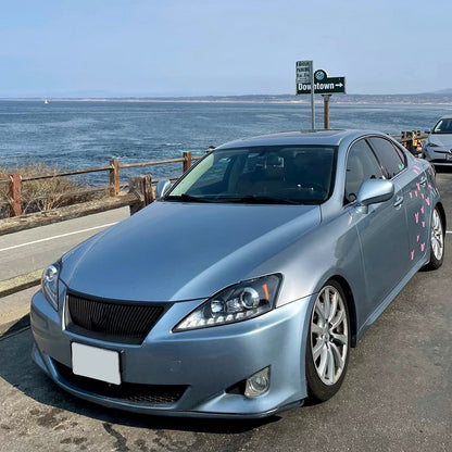 2006-2010 Lexus IS250/IS350 SMD LED Light Strip Projector Headlights w/ LED Turn Signal Lights (Matte Black Housing/Clear Lens)