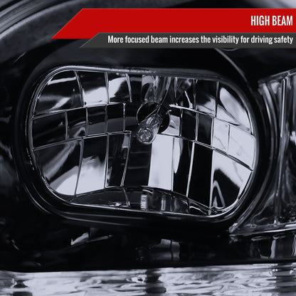 2001-2005 Lexus IS300 Projector Headlights w/ LED Light Strip & LED Turn Signal Lights (Glossy Black Housing/Smoked Lens)