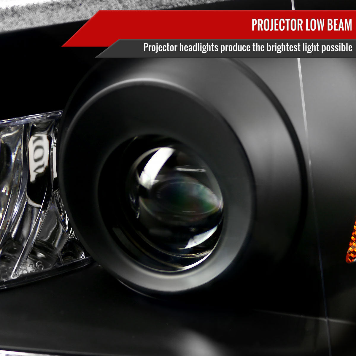 2001-2005 Lexus IS300 Projector Headlights w/ LED Light Strip & LED Turn Signal Lights (Matte Black Housing/Clear Lens)