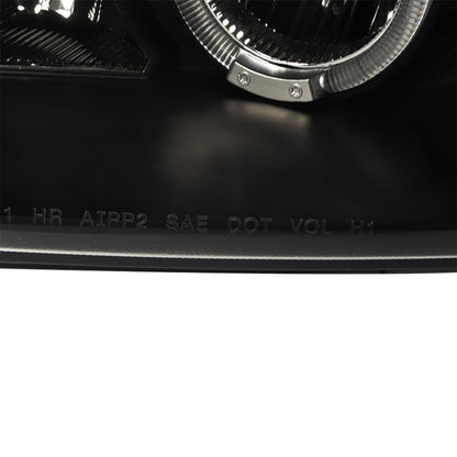 1998-2004 Dodge Intrepid Dual Halo Projector HeadLights (Matte Black Housing/Clear Lens)