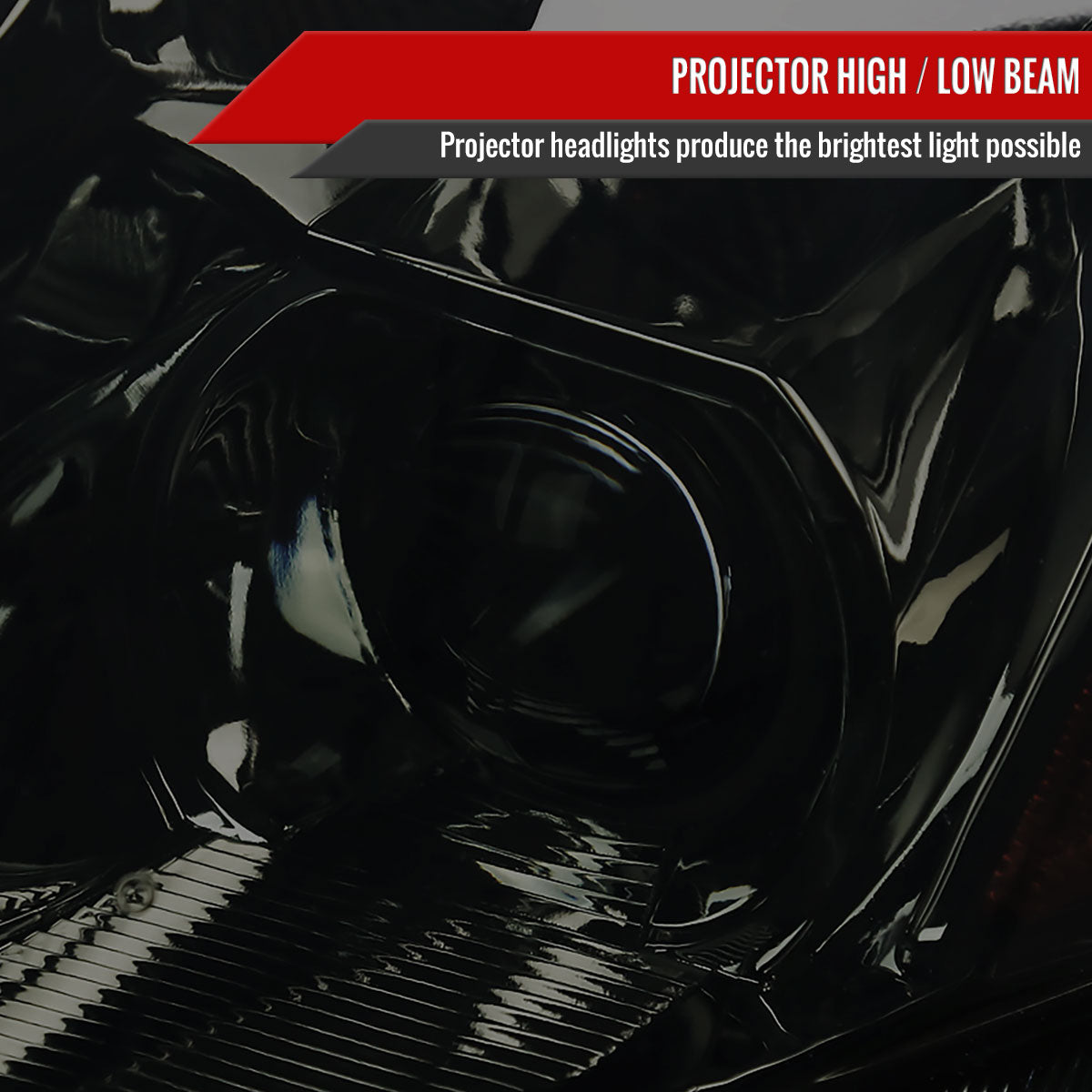 2004-2006 Nissan Maxima Projector Headlights w/ Amber Reflectors (Chrome Housing/Smoked Lens)