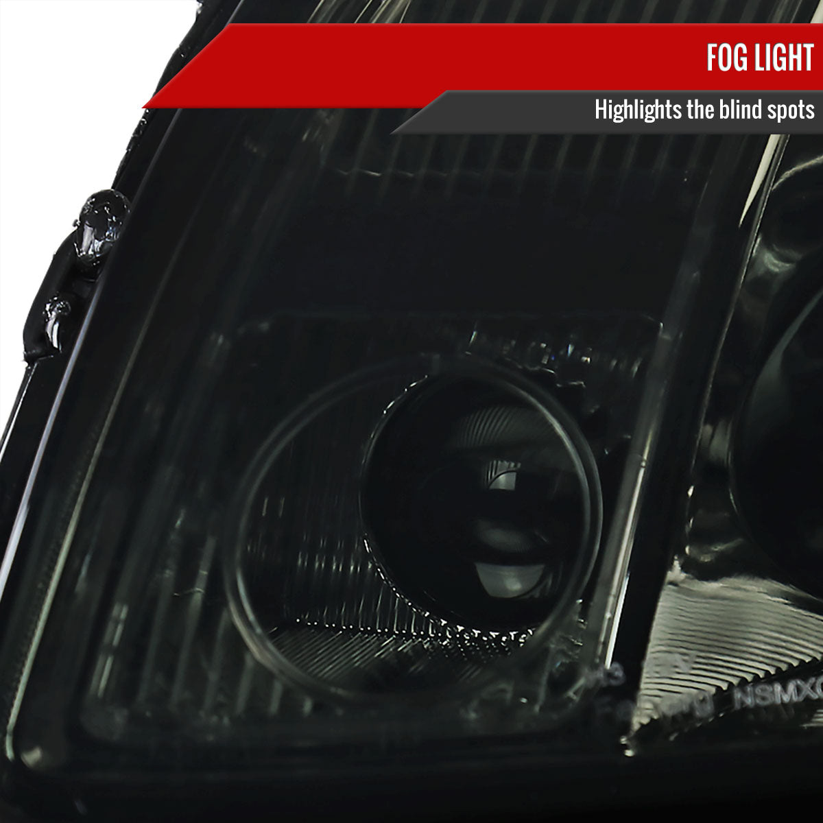 2004-2006 Nissan Maxima Projector Headlights w/ Amber Reflectors (Chrome Housing/Smoked Lens)