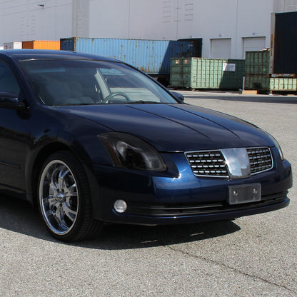 2004-2006 Nissan Maxima Projector Headlights w/ Amber Reflectors (Chrome Housing/Smoked Lens)