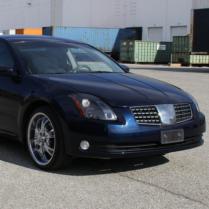 2004-2006 Nissan Maxima Projector Headlights w/ Amber Reflectors (Matte Black Housing/Clear Lens)