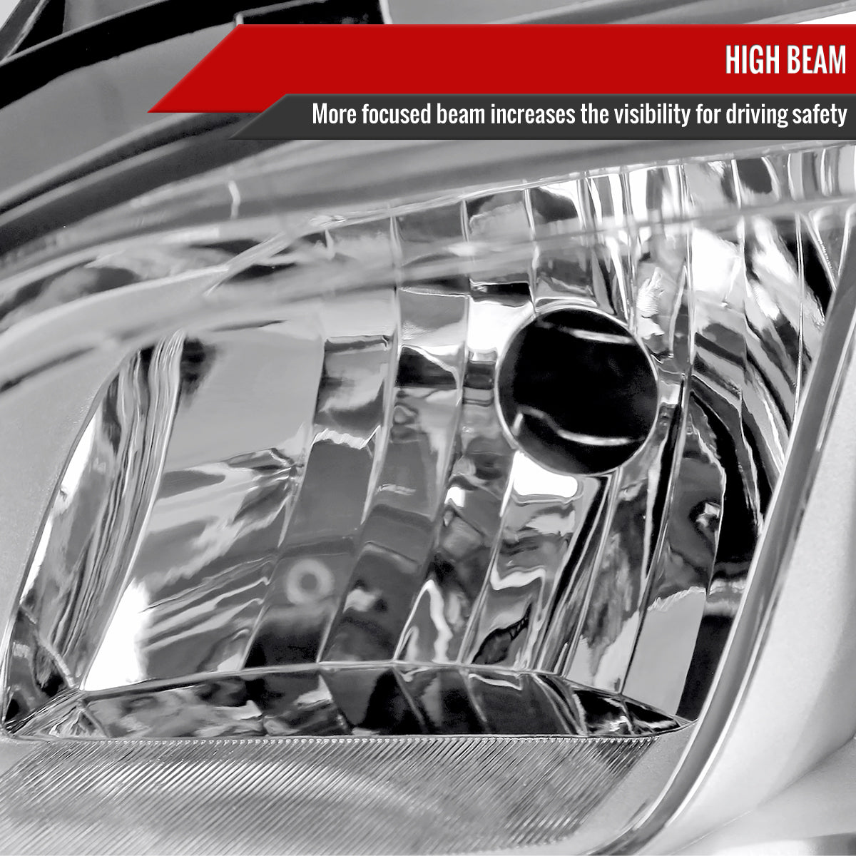 2013-2015 Chevrolet Malibu / 2016 Malibu Limited Projector Headlights w/ Amber Reflectors (Chrome Housing/Clear Lens)