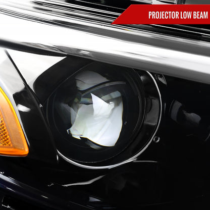 2019-2024 Chevrolet Malibu Factory Style Projector Right Passenger Side Headlight (Glossy Black Housing/Clear Lens)