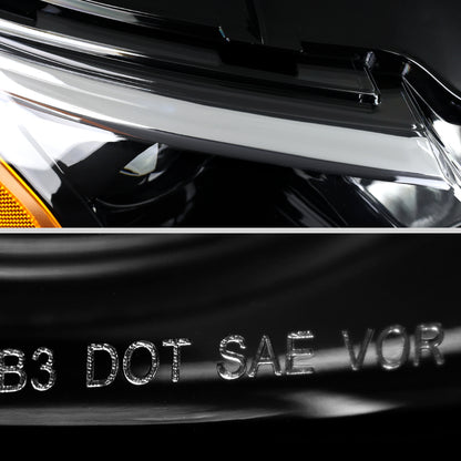 2019-2024 Chevrolet Malibu Factory Style Projector Right Passenger Side Headlight (Glossy Black Housing/Clear Lens)