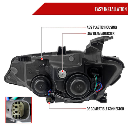 2019-2024 Chevrolet Malibu Factory Style Projector Right Passenger Side Headlight (Glossy Black Housing/Clear Lens)