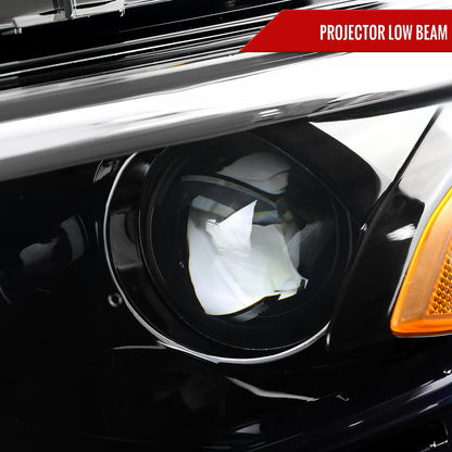 2019-2024 Chevrolet Malibu Factory Style Projector Headlights (Glossy Black Housing/Clear Lens)