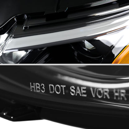 2019-2024 Chevrolet Malibu Factory Style Projector Headlights (Glossy Black Housing/Clear Lens)