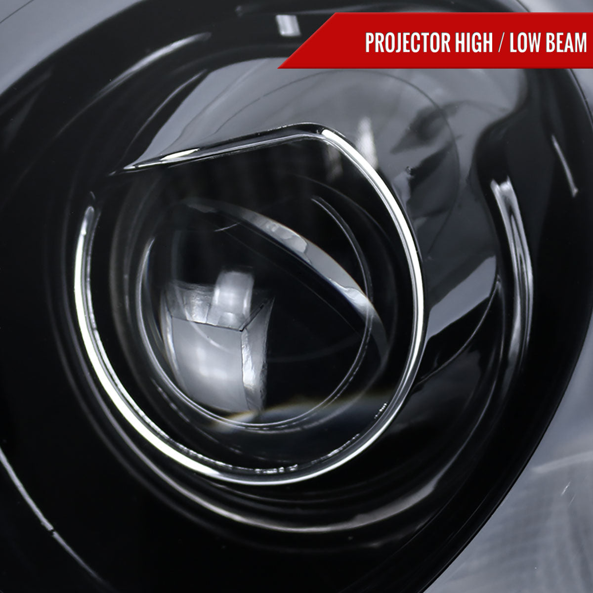 2007-2015 Mini Cooper R55 R56 R57 R58 R59 Projector Headlights w/ LED Turn Signal Lights (Glossy Black Housing/Smoked Lens)