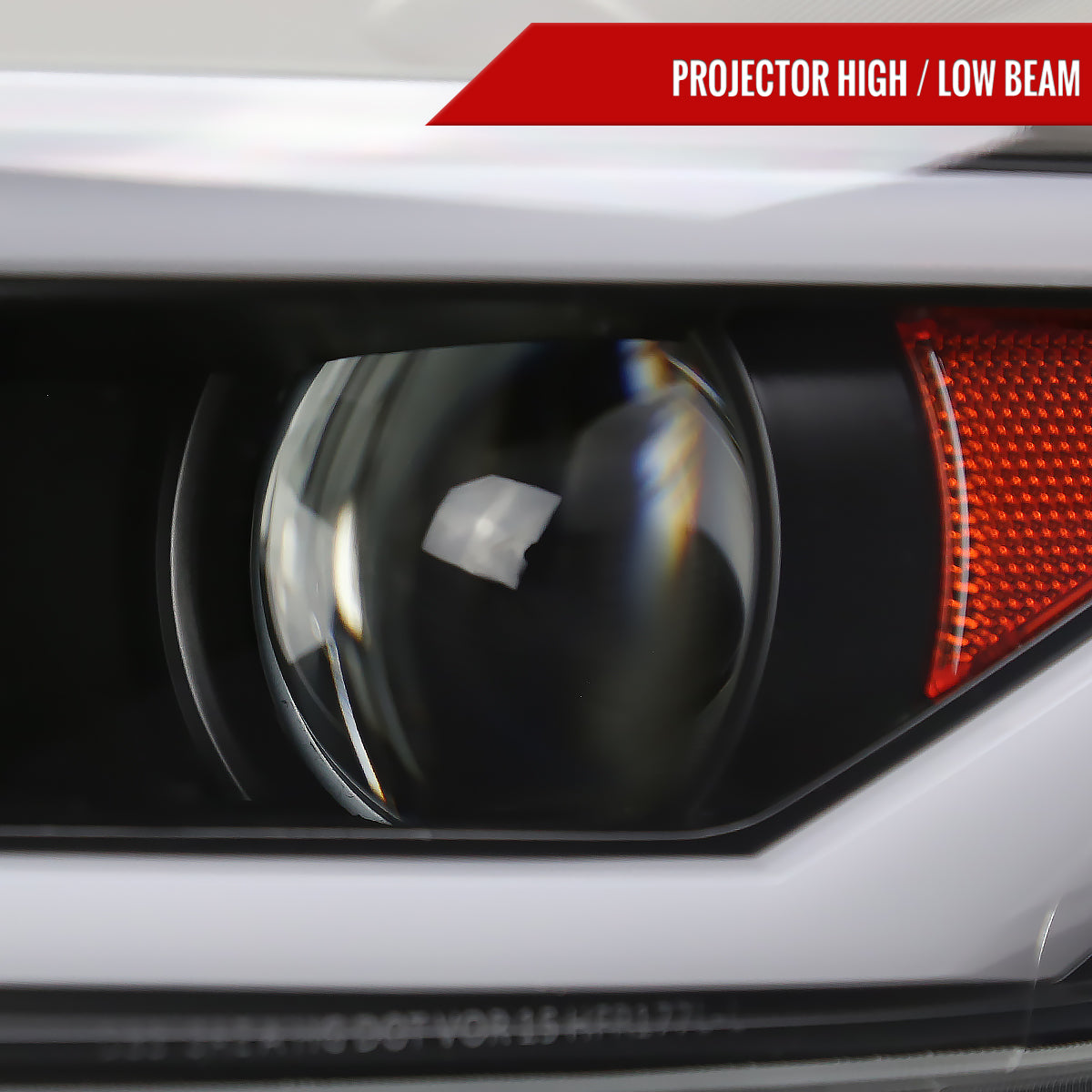 2015-2017 Ford Mustang/2018-2020 Mustang Shelby HID/Xenon Switchback Sequential LED Turn Signal Projector Headlights (Matte Black Housing/Clear Lens)