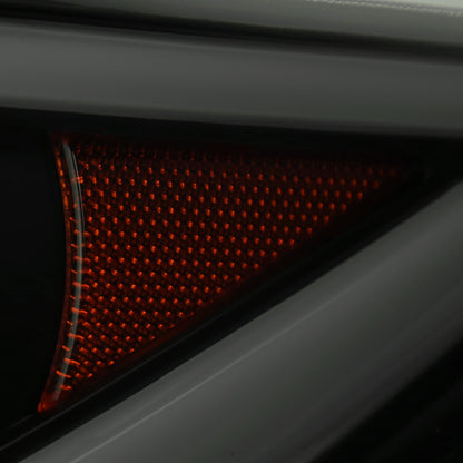 2015-2017 Ford Mustang / 2018-2020 Mustang Shelby LED Bar Xenon HID Projector Headlights (Black Housing/Smoked Lens)