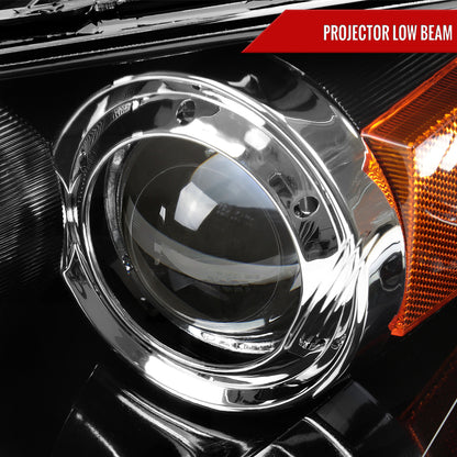 2004-2009 Mazda 3 Sedan Projector Style Headlights (Matte Black Housing/Clear Lens)
