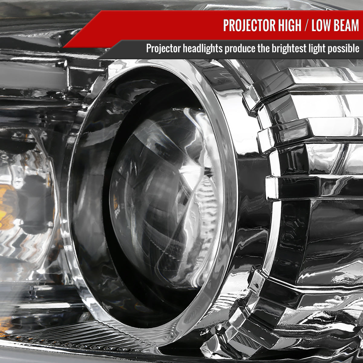 2010-2013 Mazda 3 Projector Headlights w/ LED Light Strip (Chrome Housing/Clear Lens)