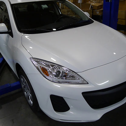 2010-2013 Mazda 3 Projector Headlights w/ LED Light Strip (Chrome Housing/Clear Lens)