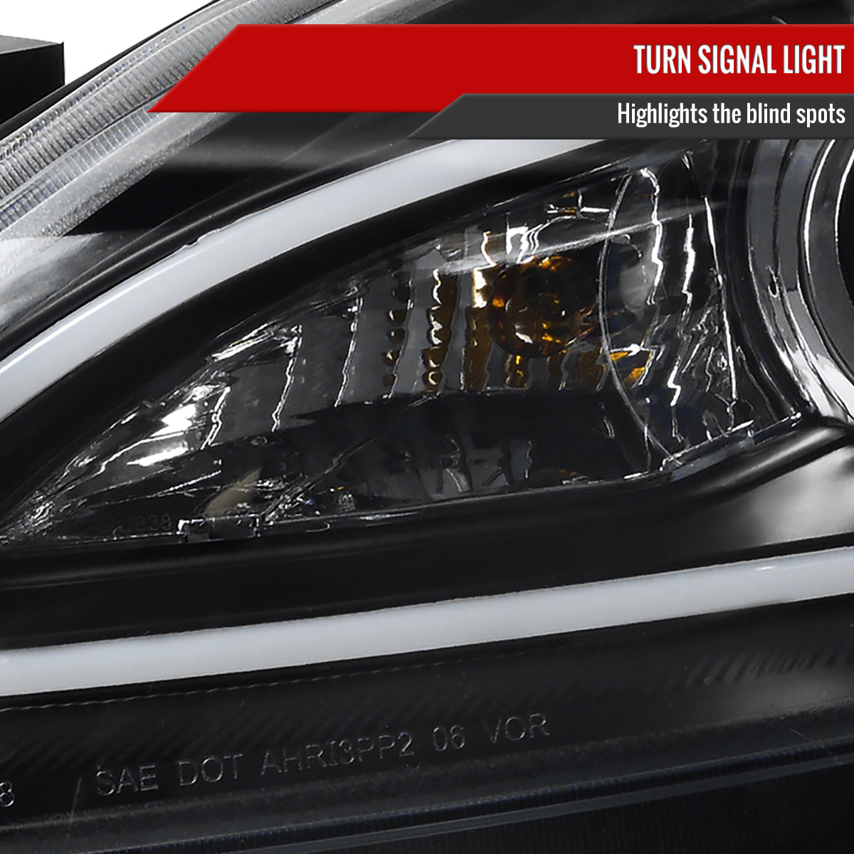 2010-2013 Mazda 3 Projector Headlights w/ LED Light Strip (Matte Black Housing/Clear Lens)