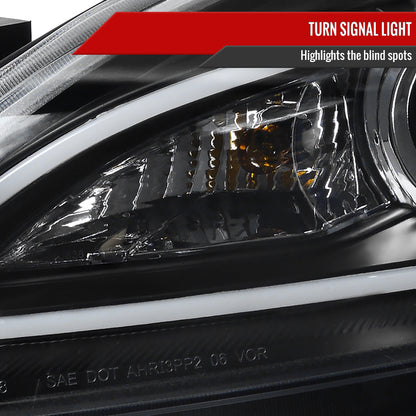 2010-2013 Mazda 3 Projector Headlights w/ LED Light Strip (Matte Black Housing/Clear Lens)