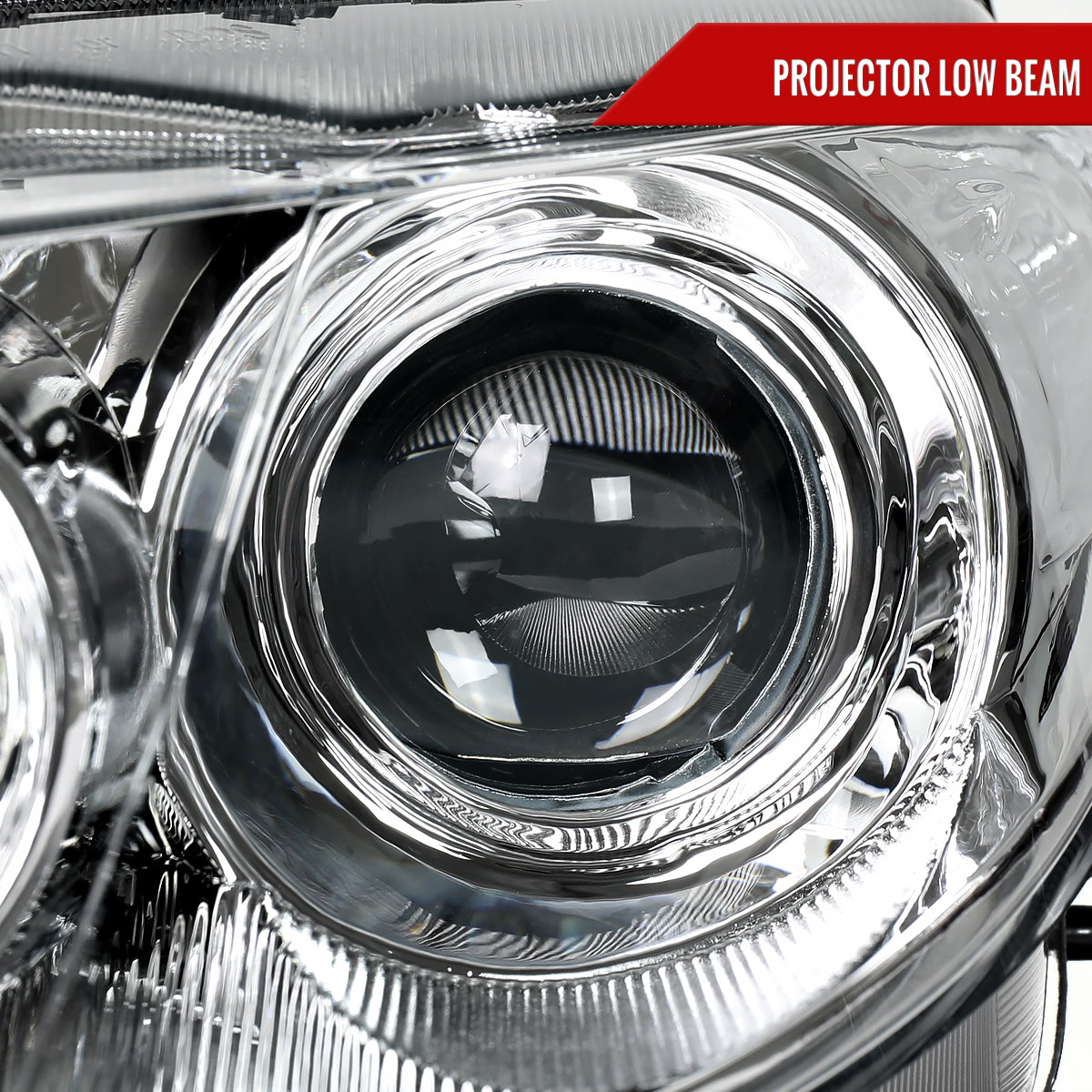 2003-2005 Mazda 6 Factory Style Projector Headlights (Chrome Housing/Clear Lens)