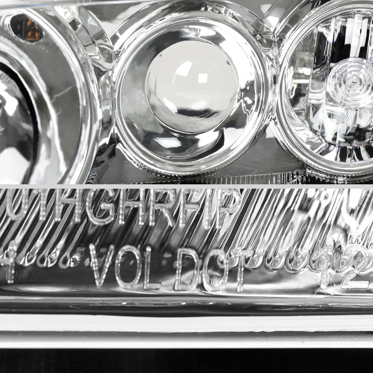 2003-2005 Mazda 6 Factory Style Projector Headlights (Chrome Housing/Clear Lens)