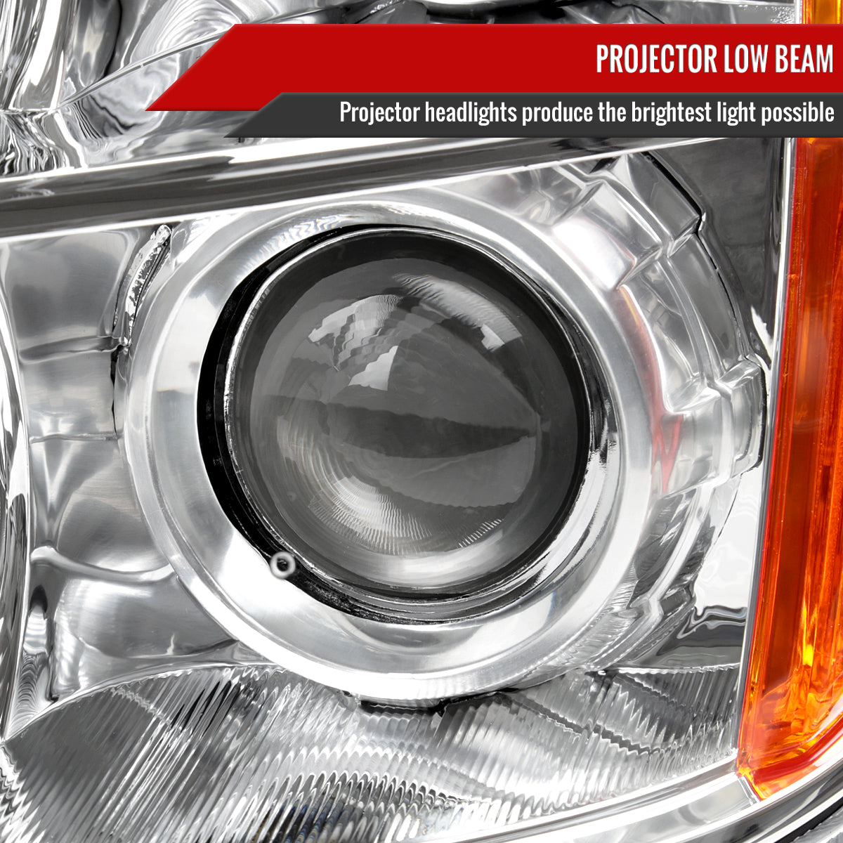 2006-2008 Honda Pilot Projector Style Headlights (Chrome Housing/Clear Lens)