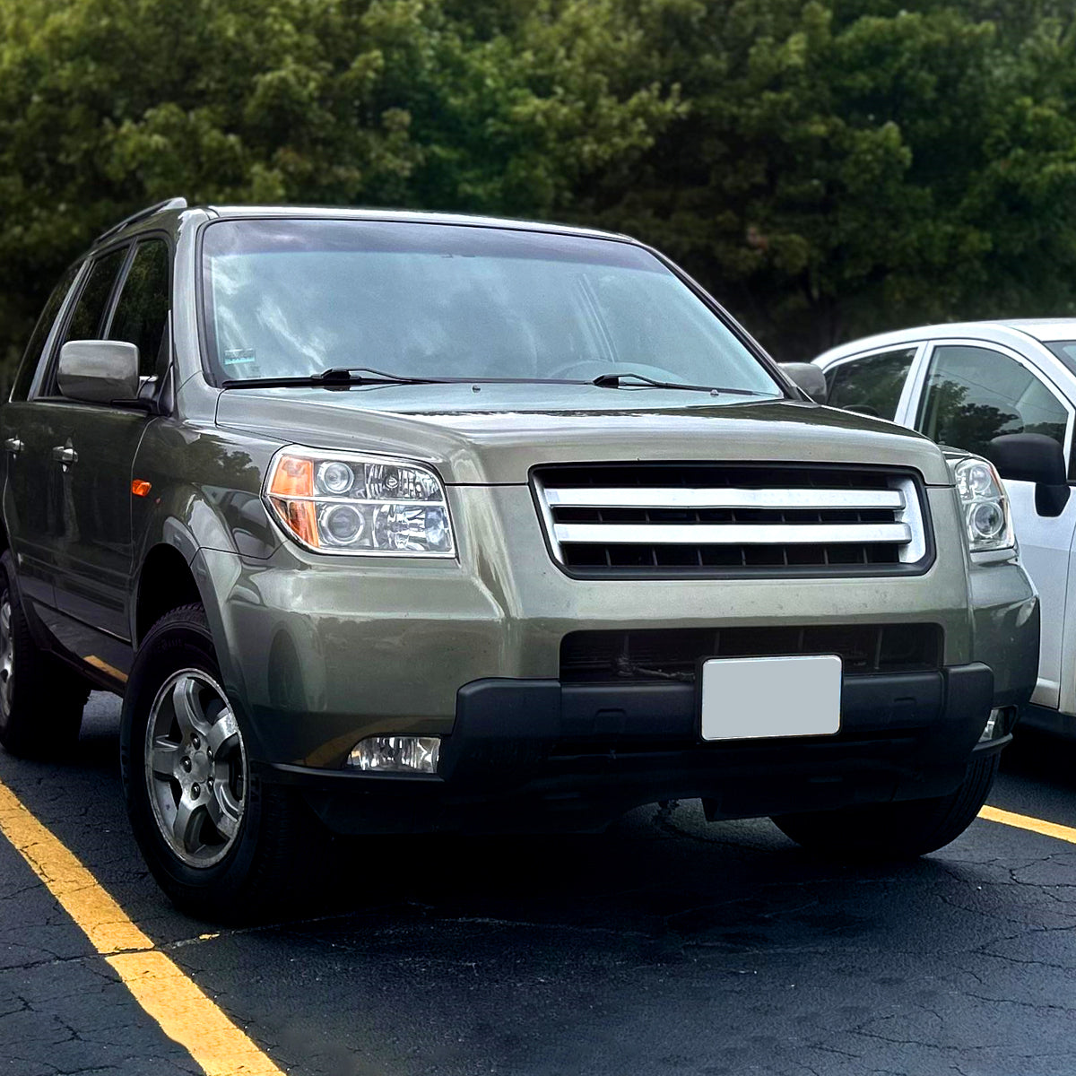 2006-2008 Honda Pilot Projector Style Headlights (Chrome Housing/Clear Lens)