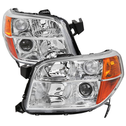 2006-2008 Honda Pilot Projector Style Headlights (Chrome Housing/Clear Lens)