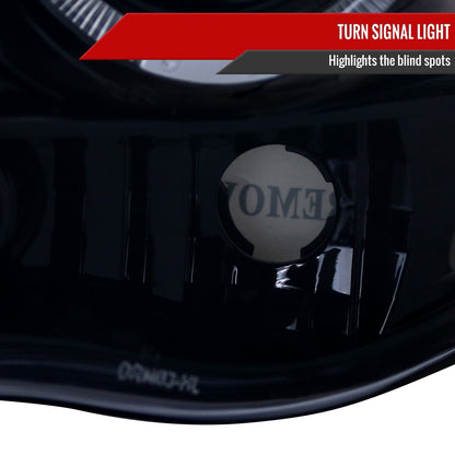 2002-2005 Dodge RAM 1500/ 2003-2005 RAM 2500 3500 Dual Halo Projector Headlights (Glossy Black Housing/Smoked Lens)