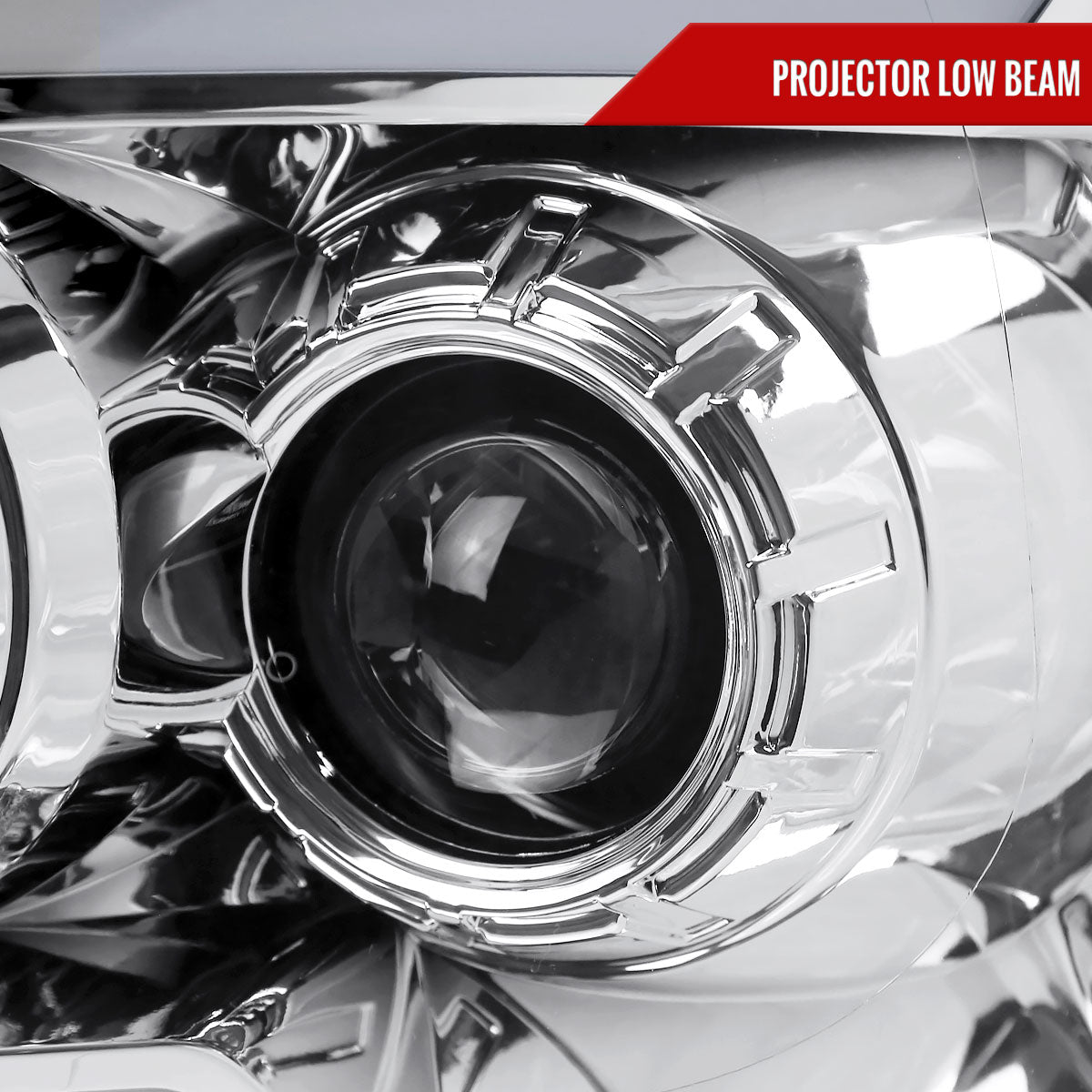 2009-2018 Dodge RAM 1500 / 2019-2021 RAM Classic / 2010-2018 RAM 2500 3500 Switchback Sequential LED C-Bar Projector Headlights (Chrome Housing/Clear Lens)