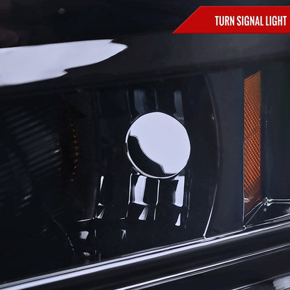 2009-2018 Dodge RAM 1500 / 2019-2021 RAM Classic / 2010-2018 RAM 2500 3500 Dual Halo Projector Headlights (Glossy Black Housing/Smoked Lens)