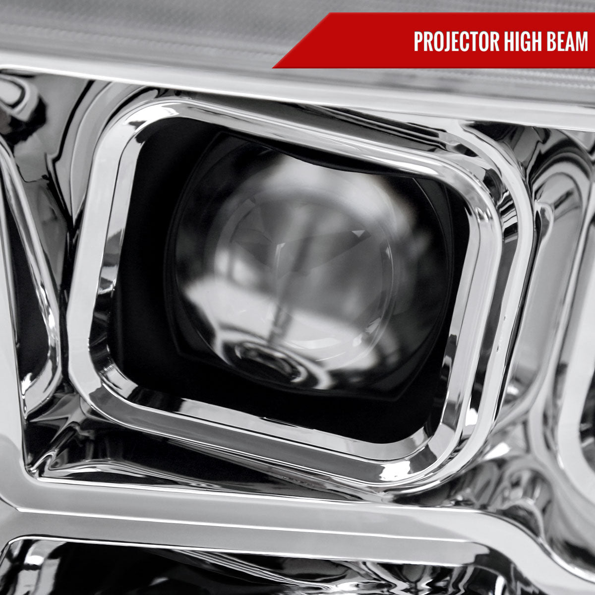 2009-2018 Dodge RAM 1500  / 2019-2021 RAM Classic / 2010-2018 RAM 2500 3500 Switchback Sequential Projector Headlights (Chrome Housing/Clear Lens)