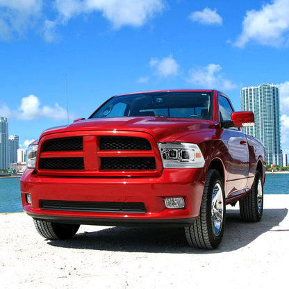 2009-2018 Dodge RAM 1500  / 2019-2021 RAM Classic / 2010-2018 RAM 2500 3500 Switchback Sequential Projector Headlights (Chrome Housing/Clear Lens)