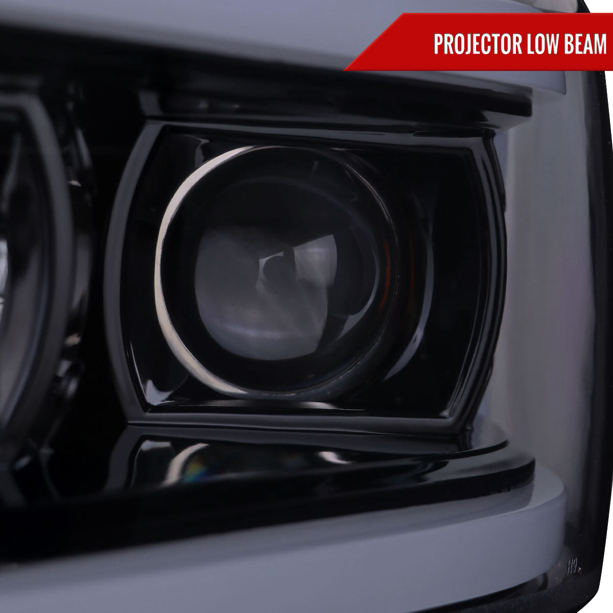 2019-2024 Dodge RAM 2500/3500/4500/5500 LED Tube Projector Headlights (Glossy Black Housing/Smoked Lens)
