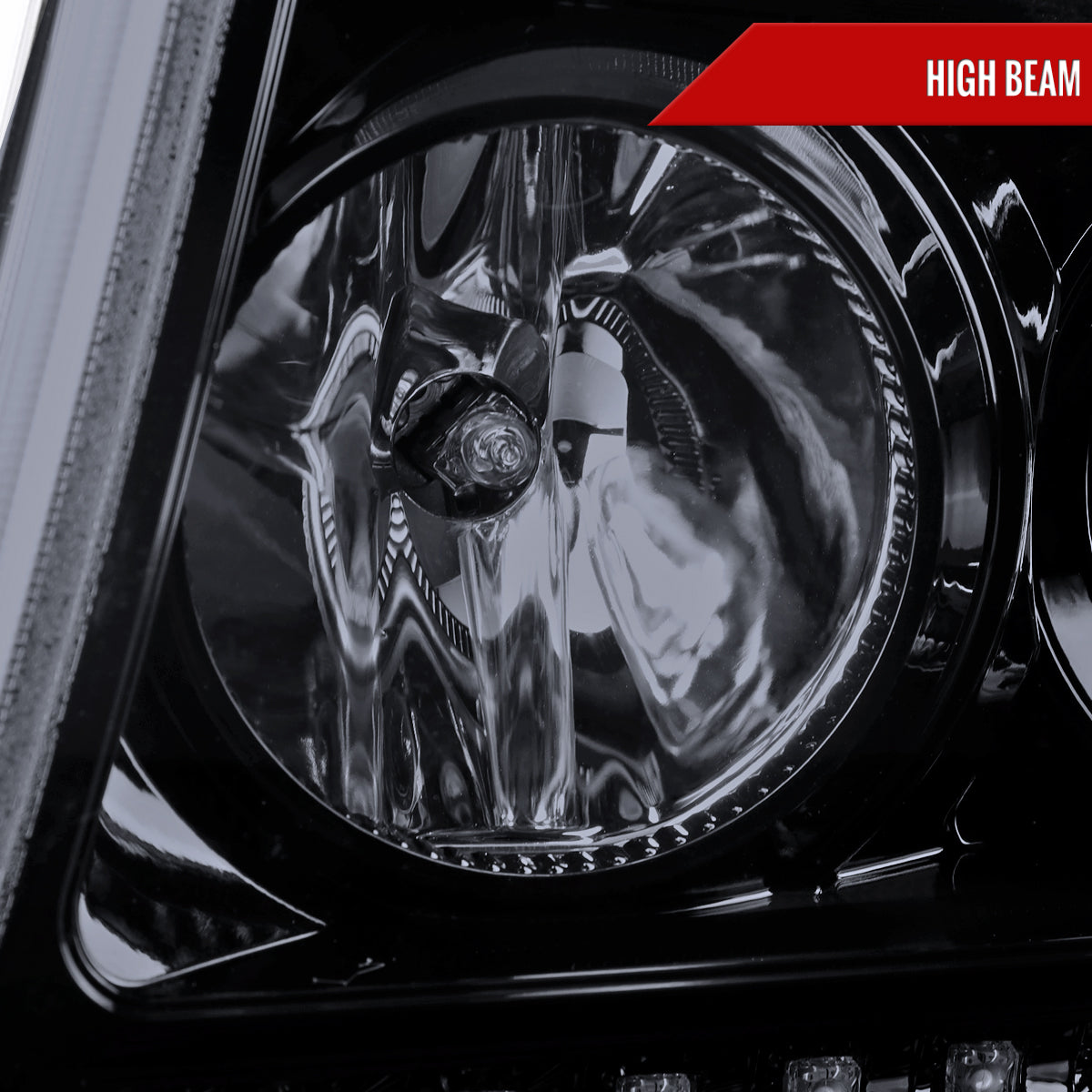 2001-2011 Ford Ranger Projector Headlights w/ LED Light Strip & LED Turn Signal Lights (Glossy Black Housing/Smoked Lens)