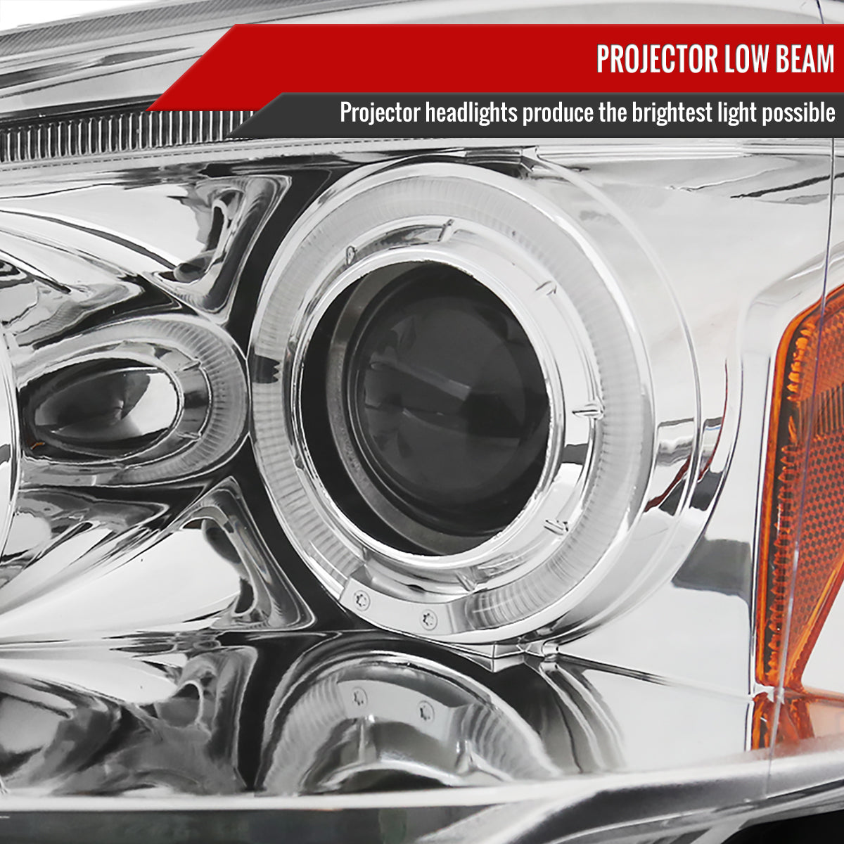2002-2004 Acura RSX Dual Halo Projector Headlights (Chrome Housing/Clear Lens)