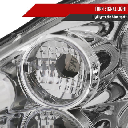 2002-2004 Acura RSX Dual Halo Projector Headlights (Chrome Housing/Clear Lens)