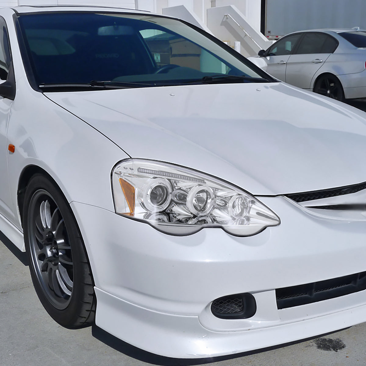 2002-2004 Acura RSX Dual Halo Projector Headlights (Chrome Housing/Clear Lens)